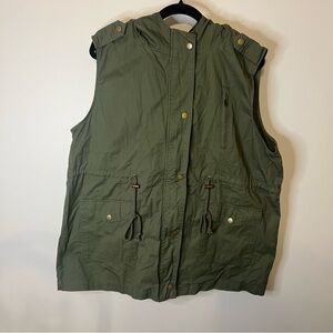 Zenana Outfitters Women’s Olive Green Vest Size 2x